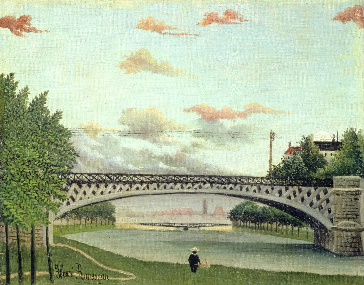 Most w Charenton, Francja autorstwa Henri Rousseau