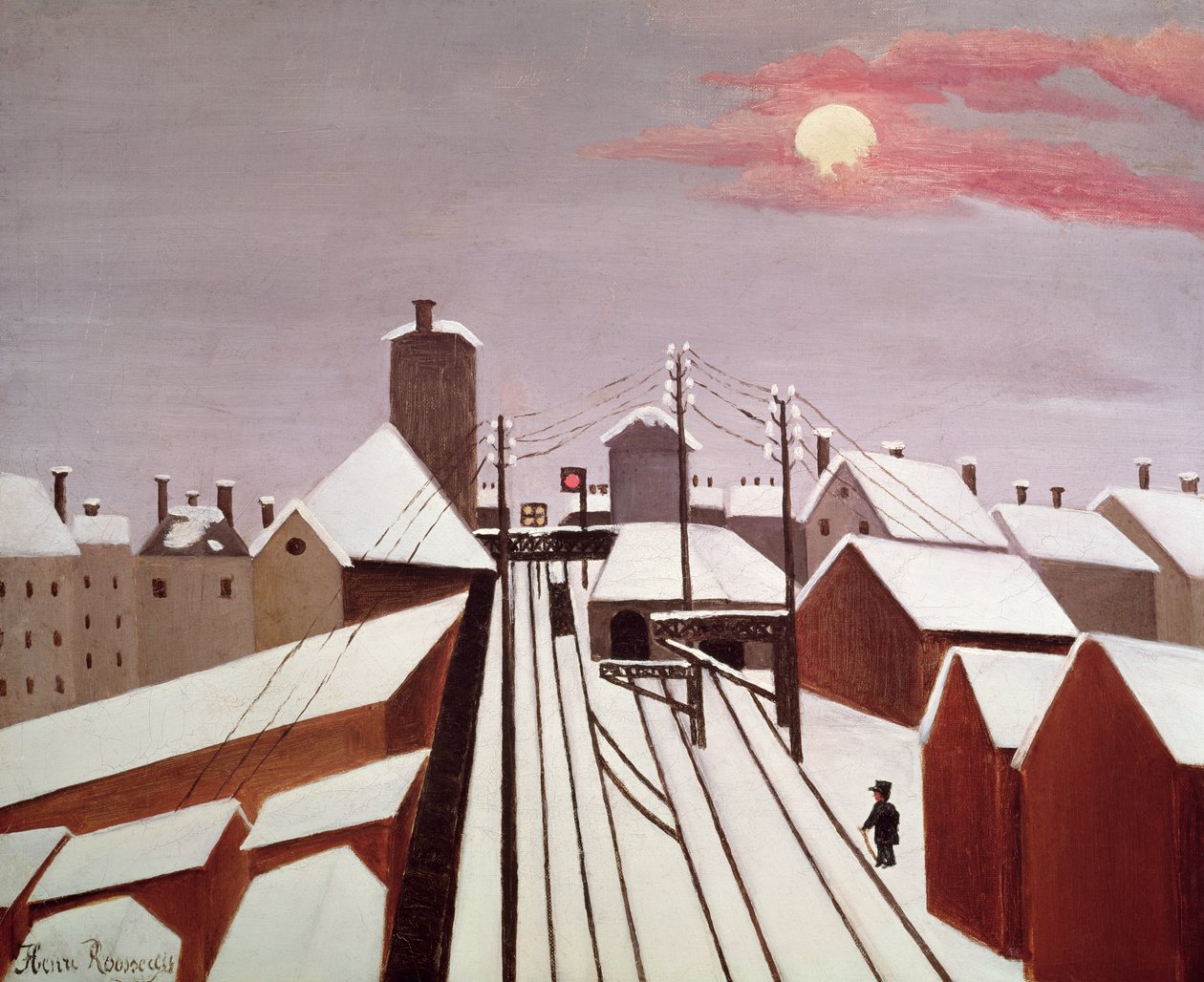 Kolej autorstwa Henri Rousseau