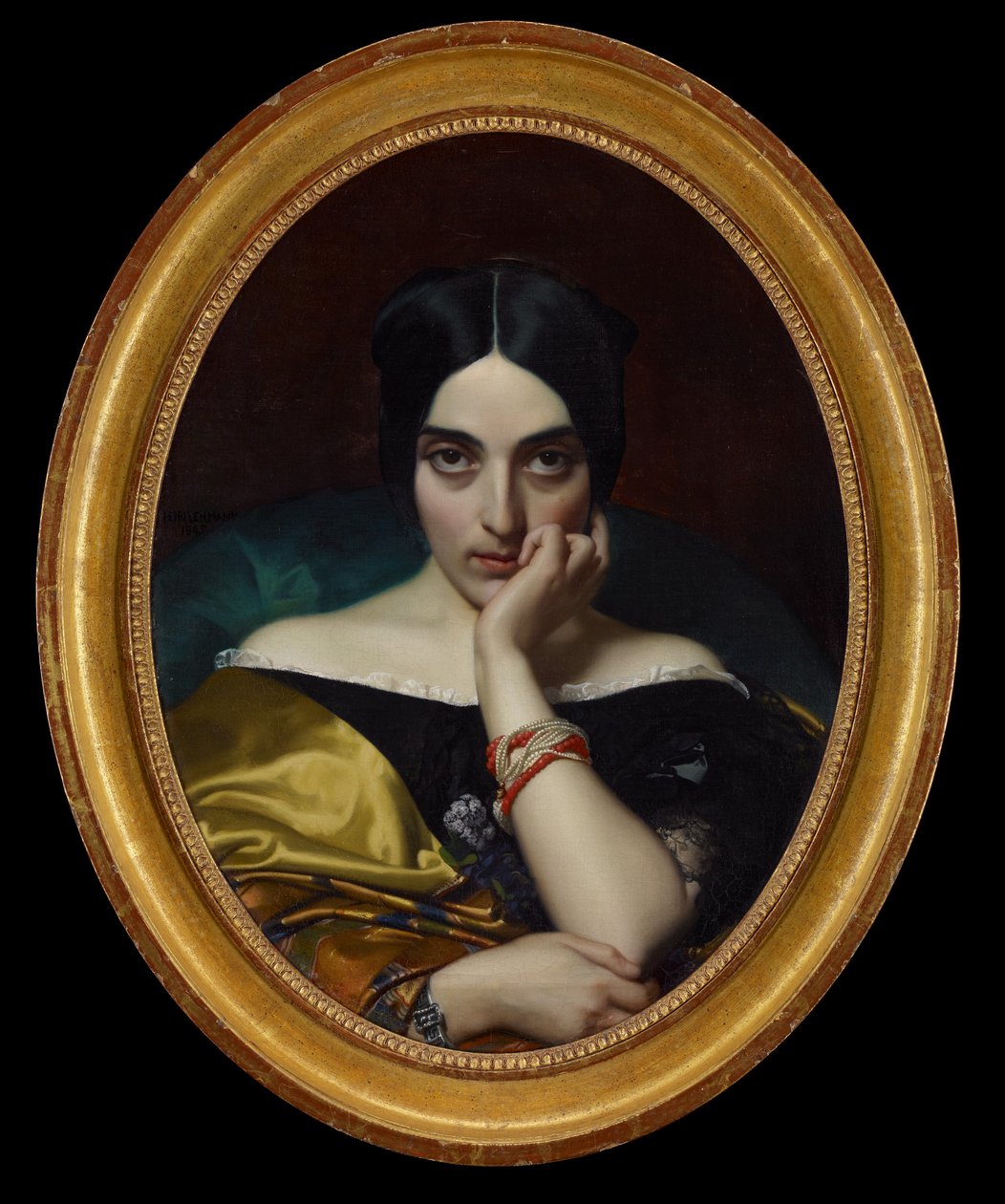 Portret Clémentine (Pani Alphonse) Karr, 1845 autorstwa Henri Lehmann
