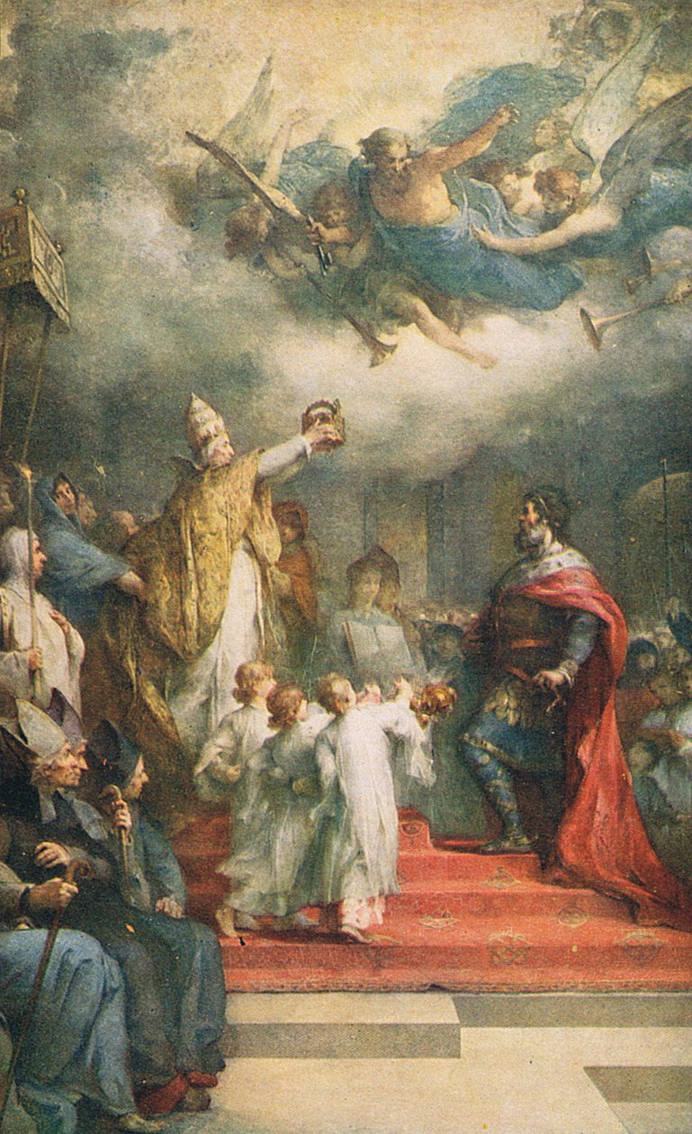 Koronacja Karola Wielkiego autorstwa Henri Leopold Levy