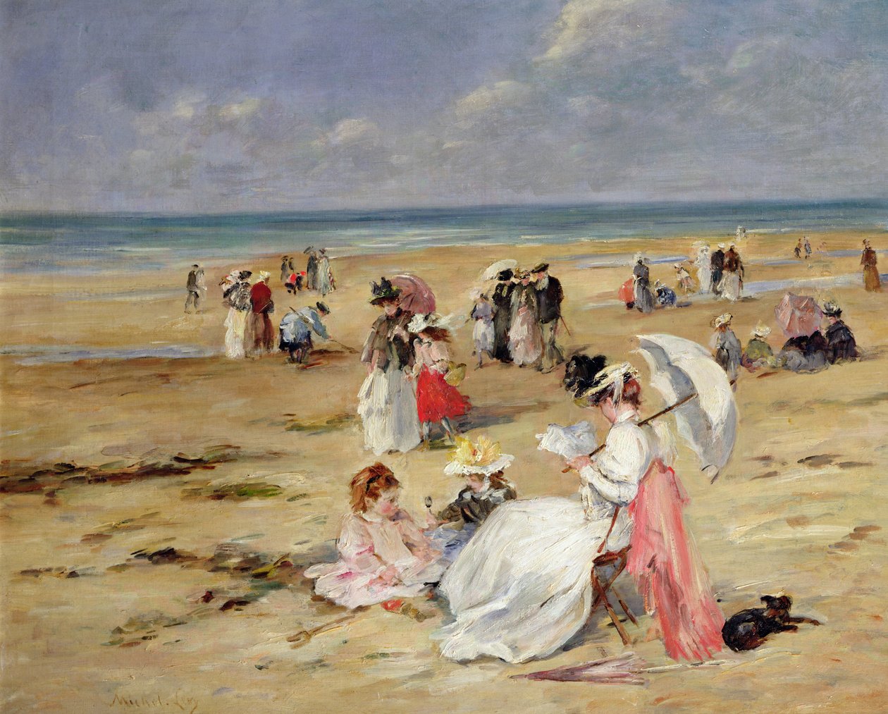 Plaża w Courseulles autorstwa Henri Michel Levy