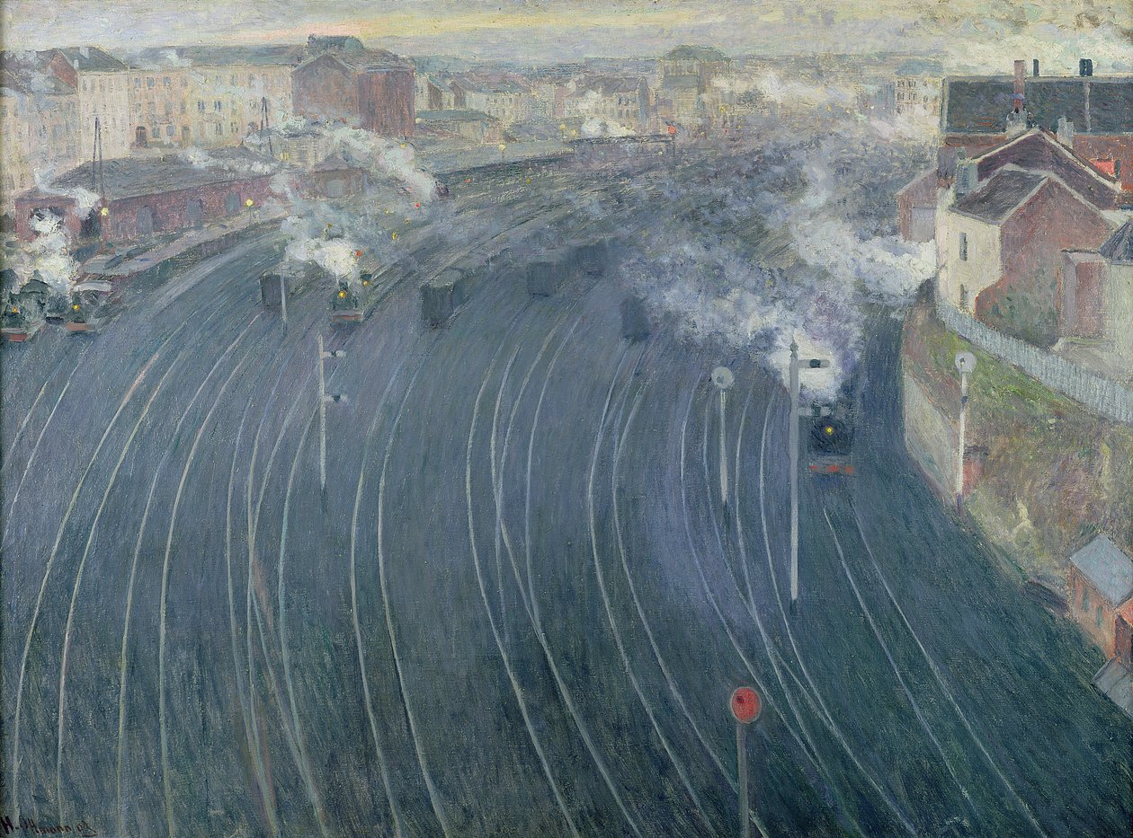 Dworzec Luksemburski, Bruksela, 1903 r. autorstwa Henri Ottmann