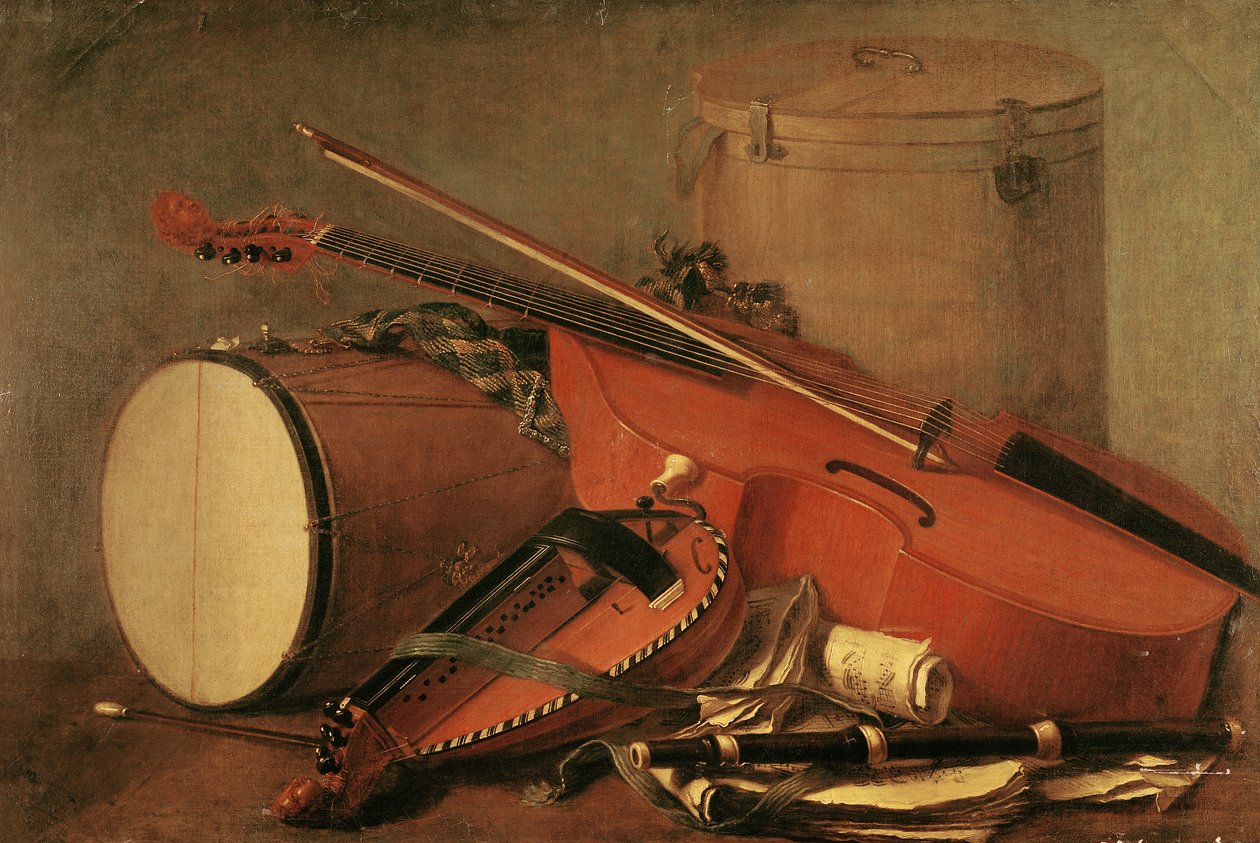 Instrumenty muzyczne autorstwa Henri Roland de la Porte