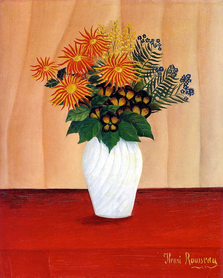 Bukiet kwiatów autorstwa Henri Rousseau