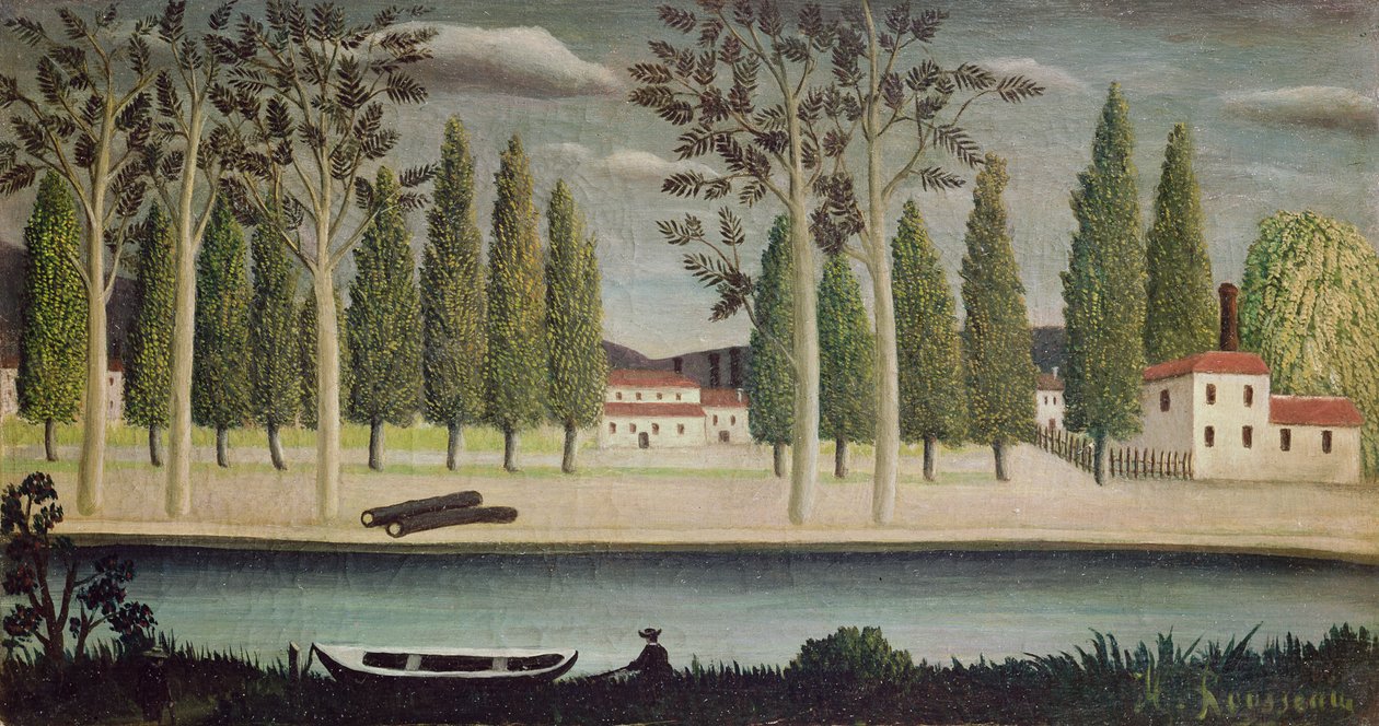 Nad rzeką, ok. 1890 autorstwa Henri Rousseau
