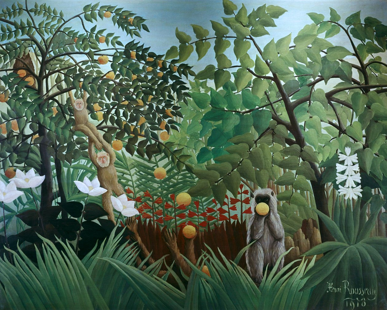 Egzotyczny krajobraz, 1910 autorstwa Henri Rousseau