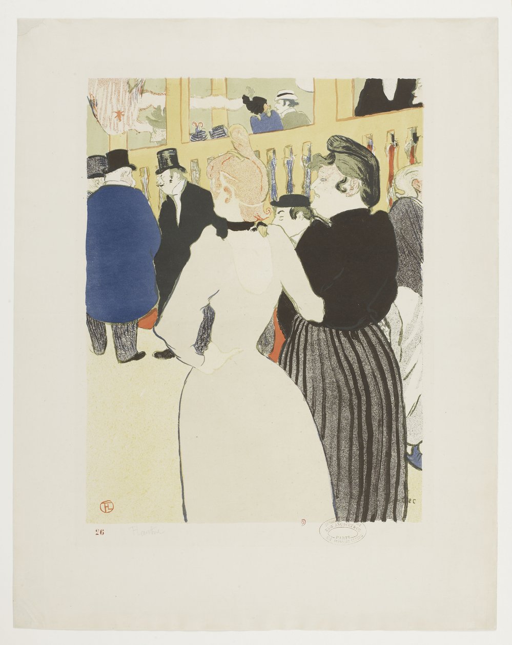 W Moulin Rouge la Goulue i jej siostra autorstwa Henri de Toulouse Lautrec