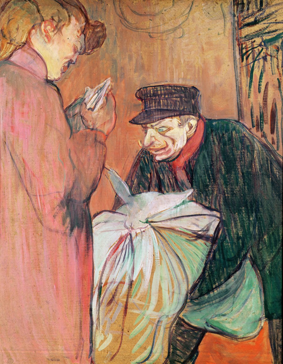 Pralnia domu, 1894 (olej na karcie) autorstwa Henri de Toulouse Lautrec