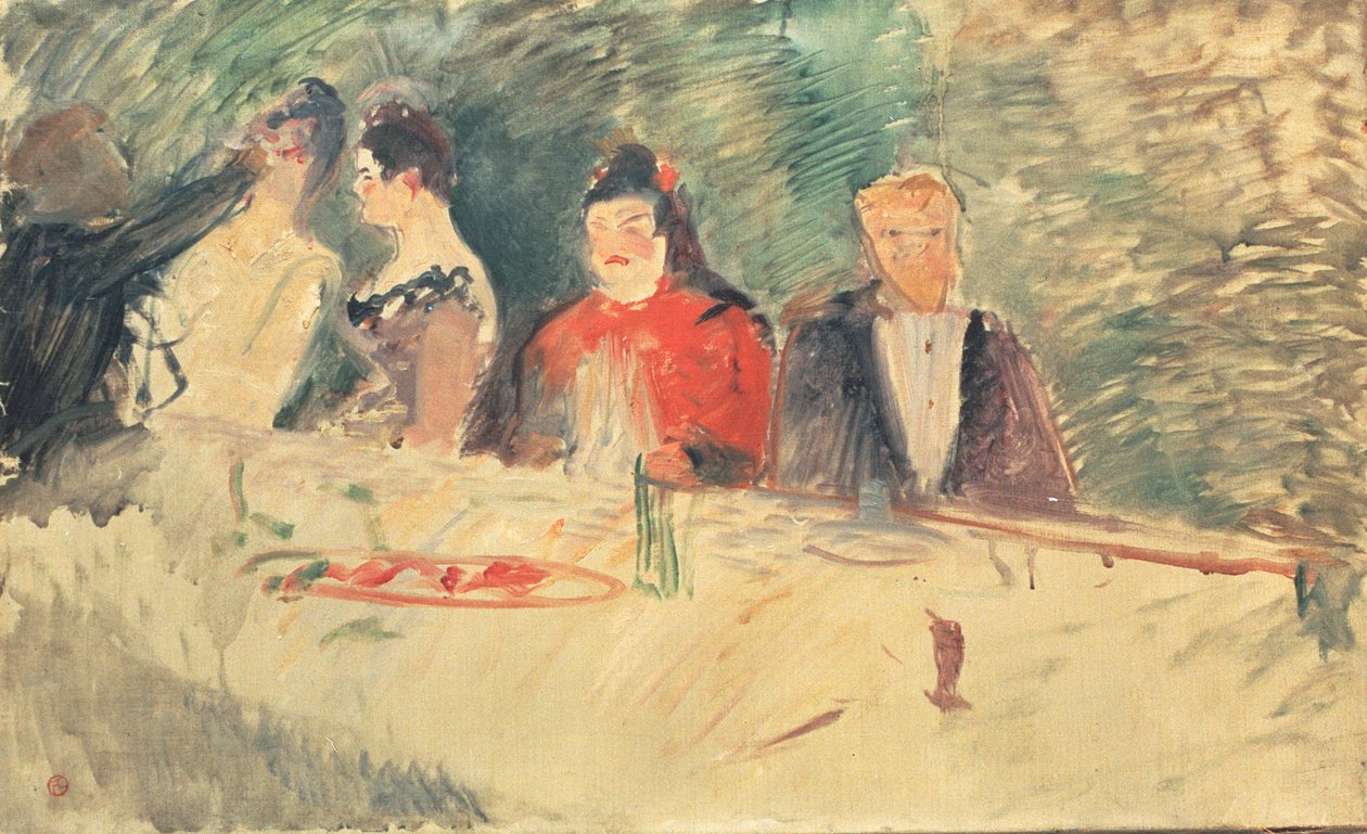 Szkic do „Wieczerzy”, 1887 autorstwa Henri de Toulouse Lautrec