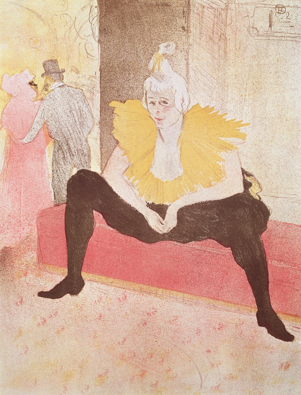 Siedzący klaun Cha-U-Kao, 1896 r autorstwa Henri de Toulouse Lautrec