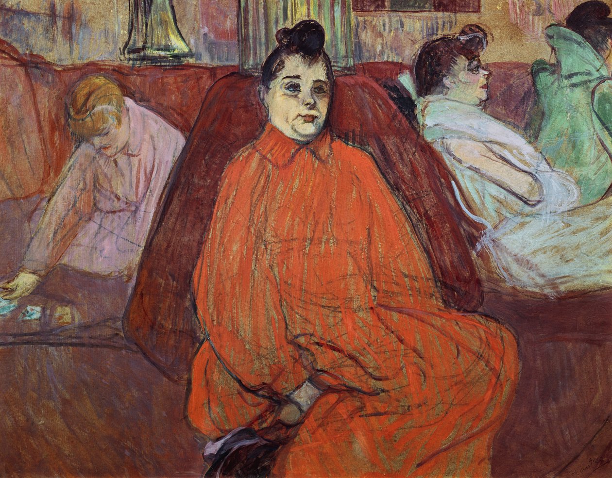 Divan, 1893 (gwasz i pastel na tekturze) autorstwa Henri de Toulouse Lautrec