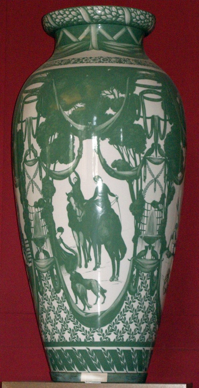 Rozkosze rzeki i lasu, waza Beauvais, wg Gustave-Louis Jeaulmes (1873-1959) 1930 (porcelana) autorstwa Henri Joseph Lasserre