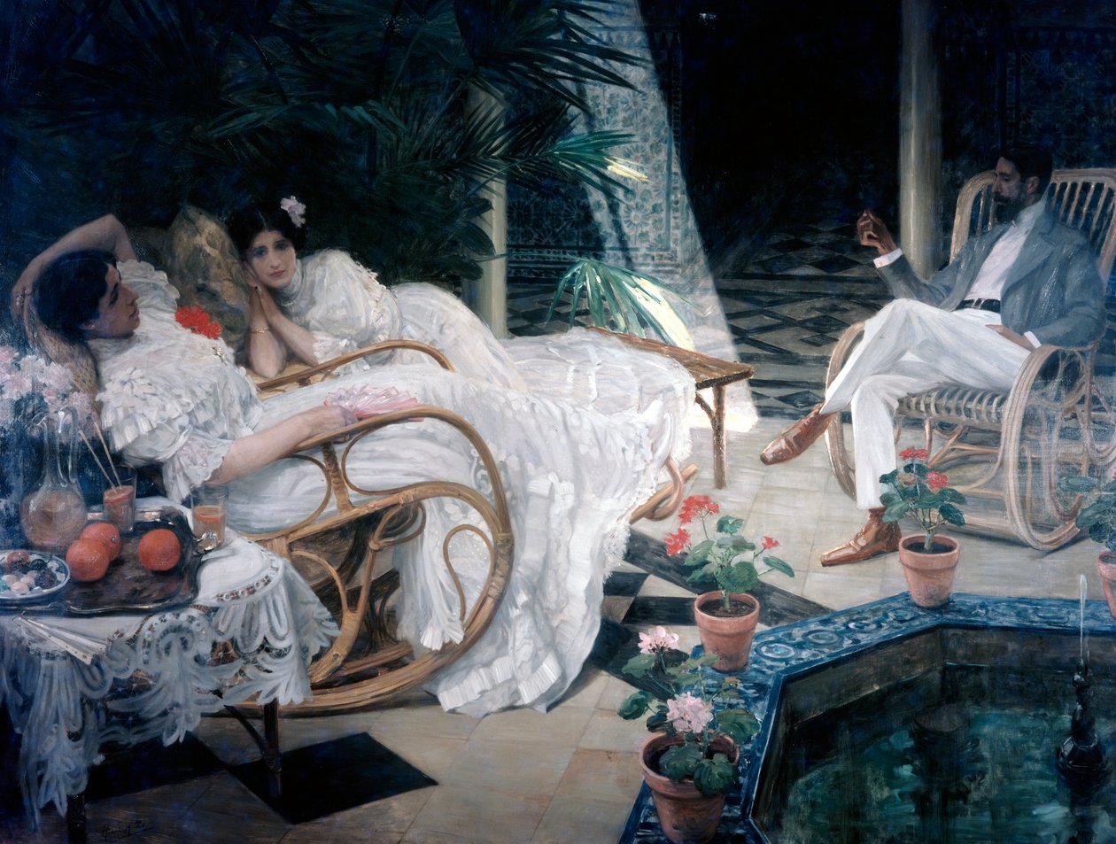 „Patio”, XIX wiek. autorstwa Henri Achillo Zo