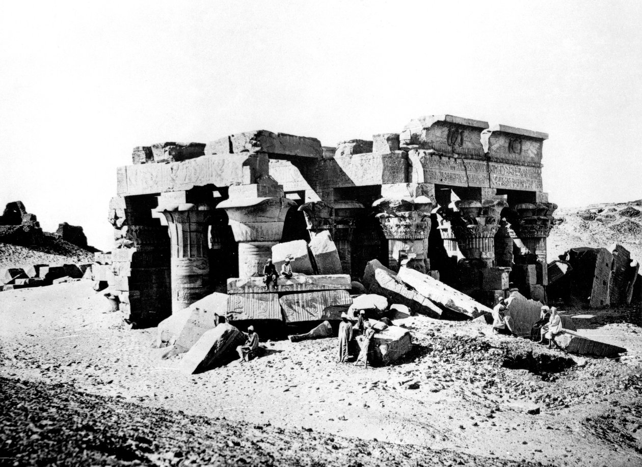 Świątynia Ombos, Nubia, Egipt, 1887 r. autorstwa Georges Henri Bechard