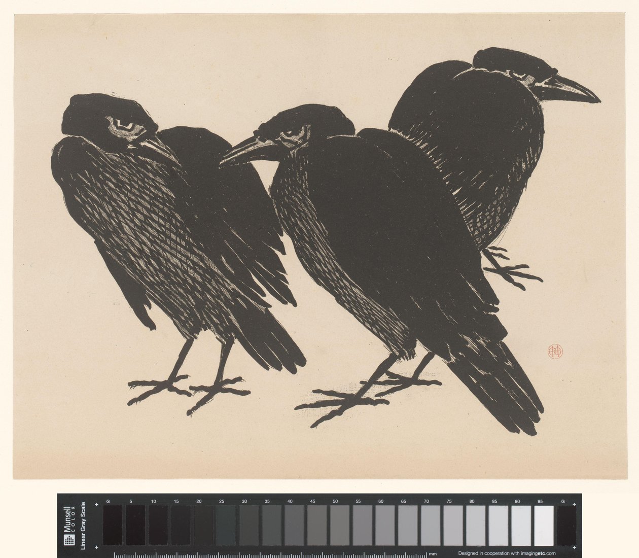 Trzy wrony autorstwa Henri Charles Guérard