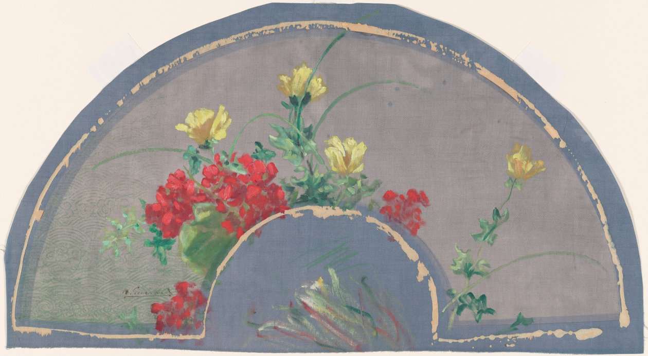 Wachlarz z makami autorstwa Henri Charles Guérard