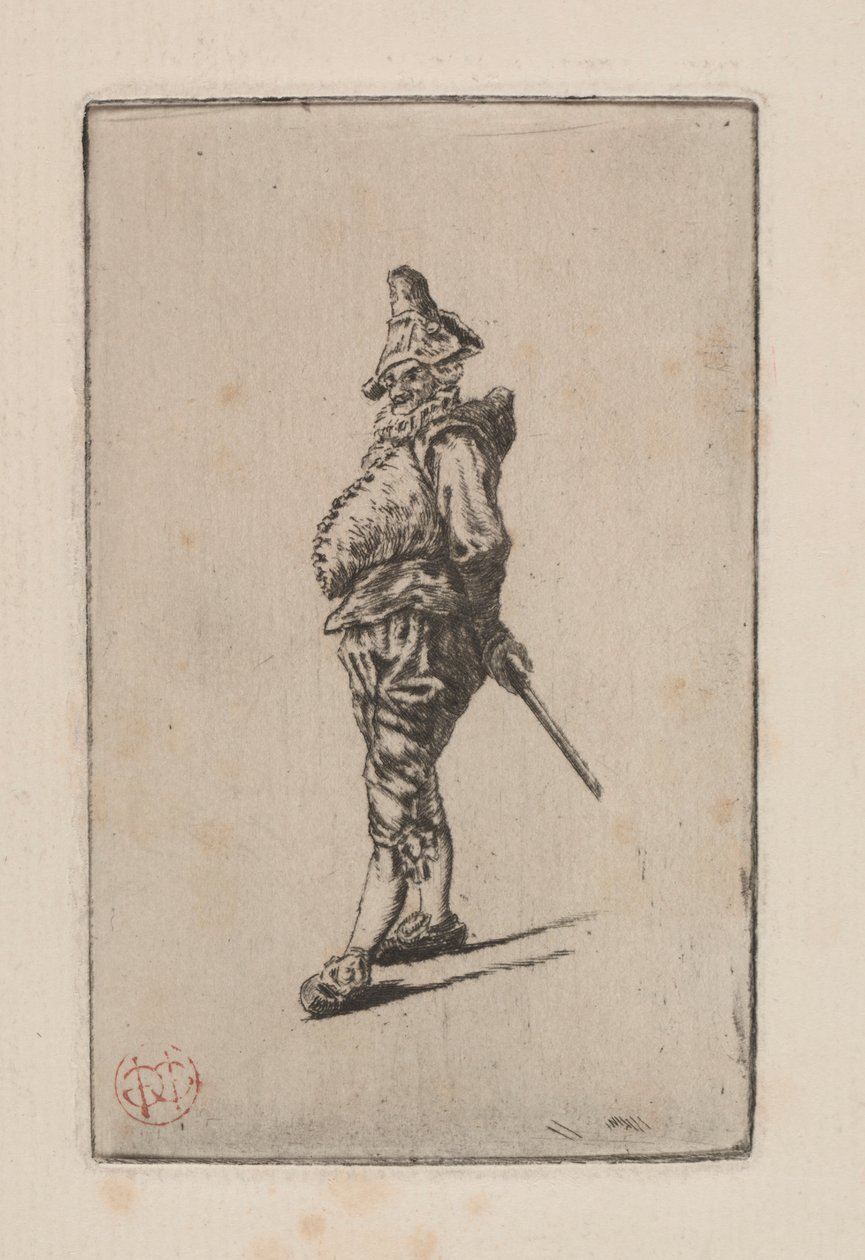 Punchinello, według Meissoniera autorstwa Henri Charles Guérard