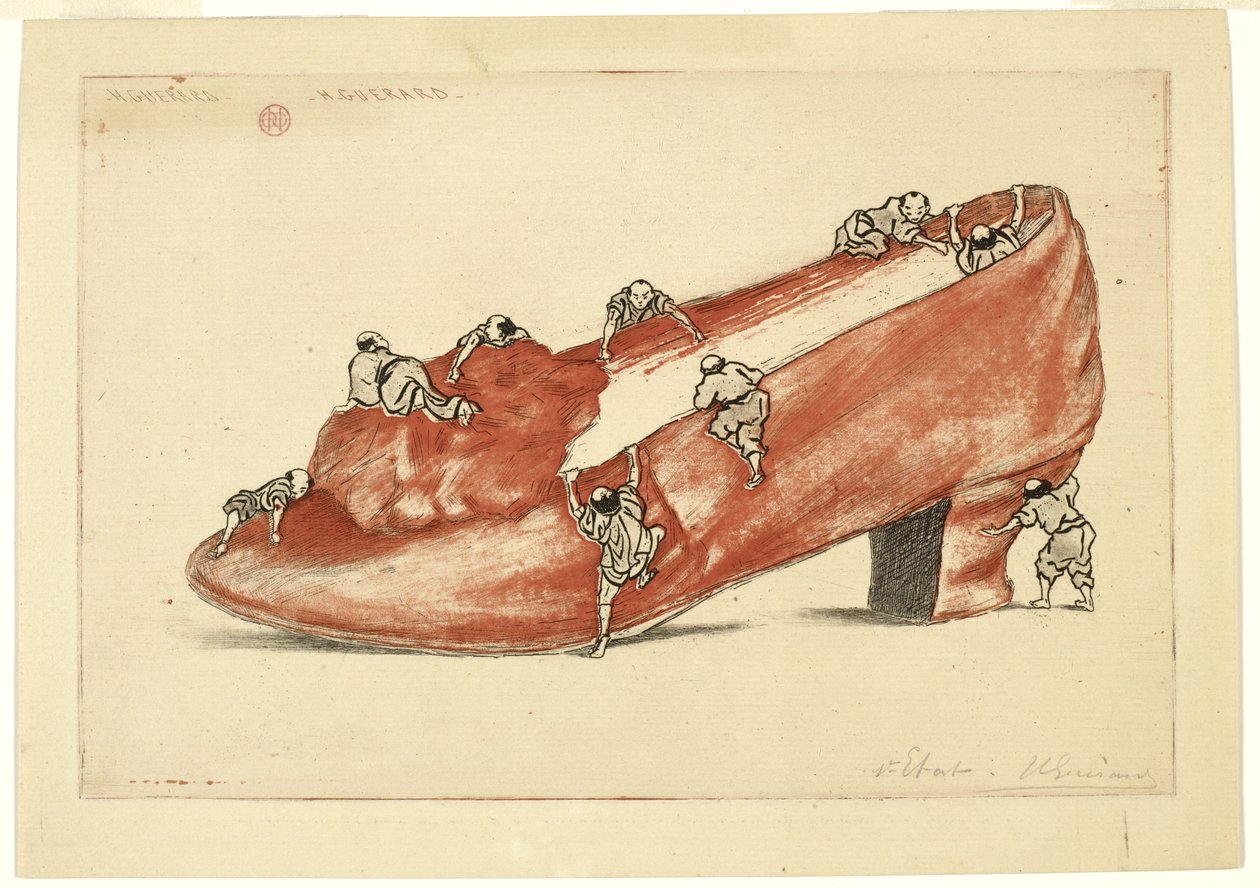 Atak buta, 1888 autorstwa Henri Charles Guérard