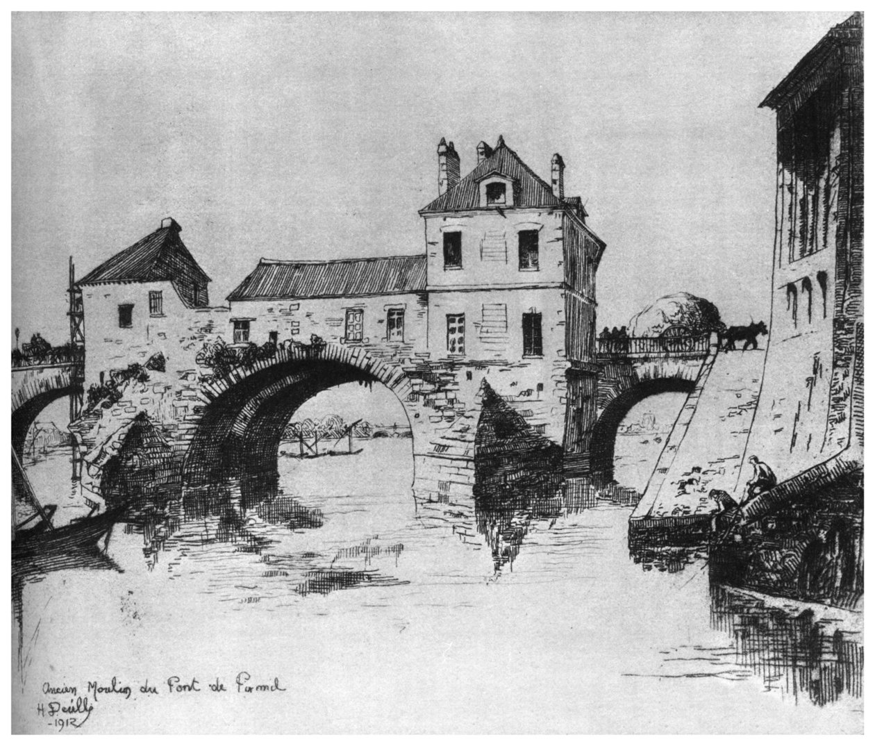 "Stary Młyn", ok. 1840-1880 1924 r. autorstwa Henri Deville