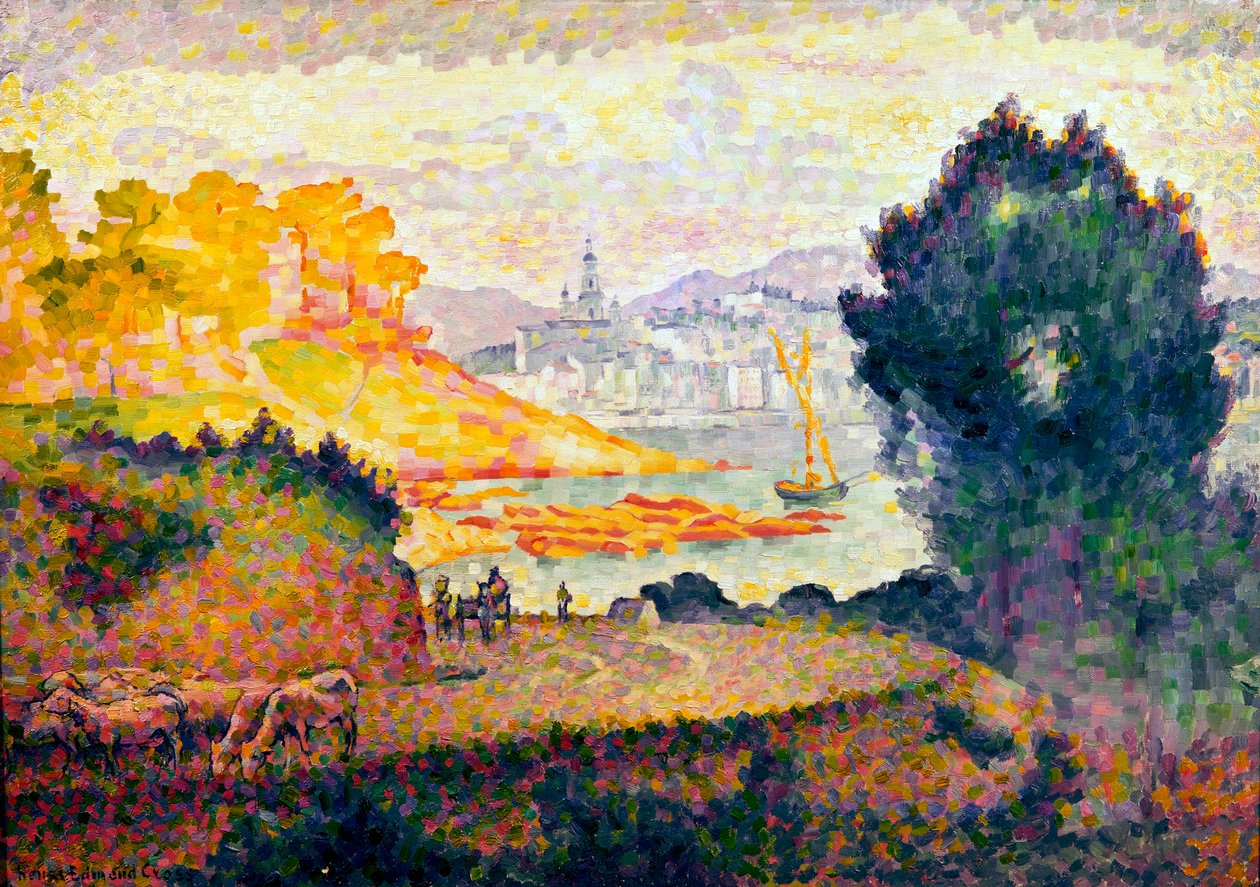 Widok Menton, 1899-1900 autorstwa Henri Edmond Cross