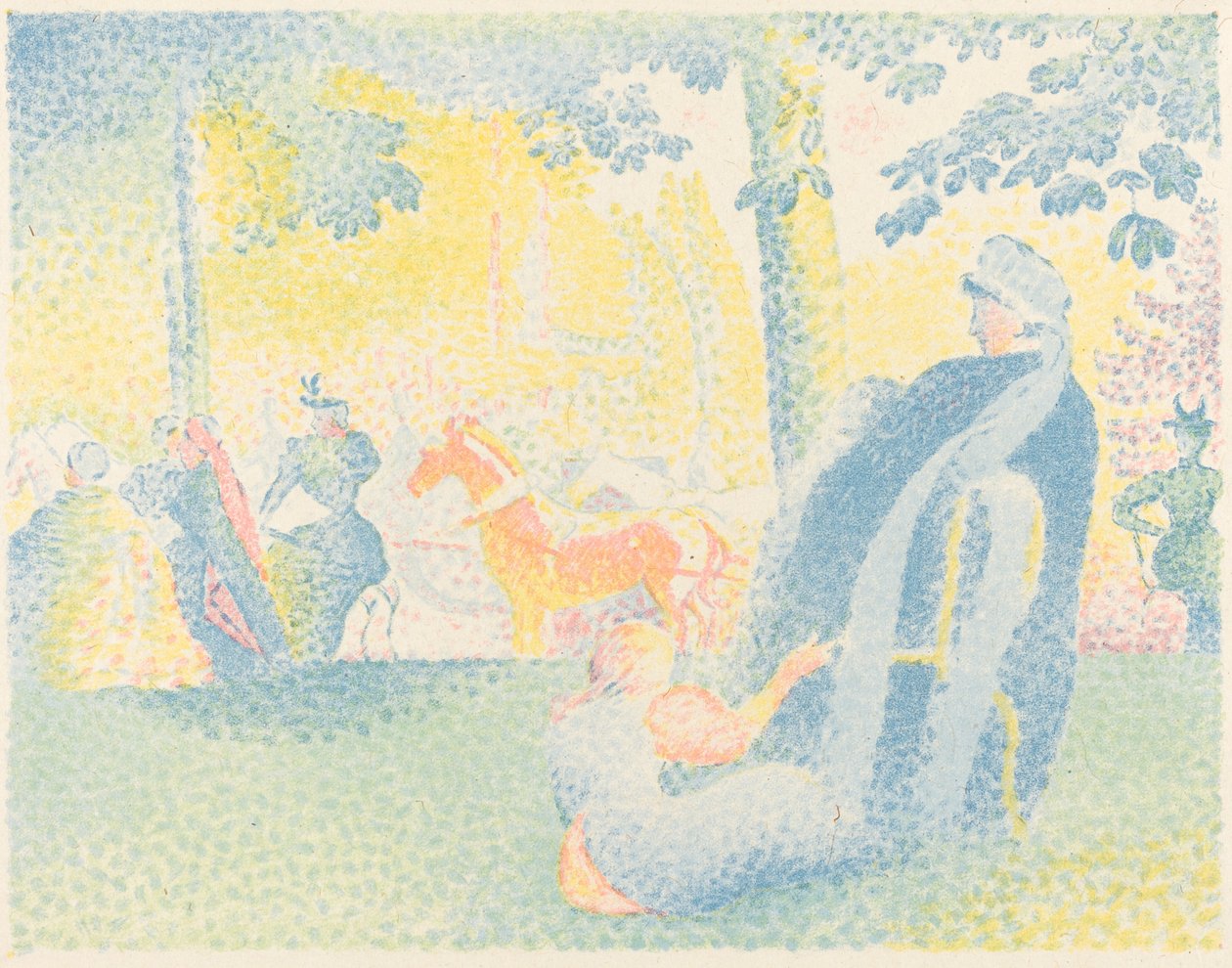 W parku autorstwa Henri Edmond Cross