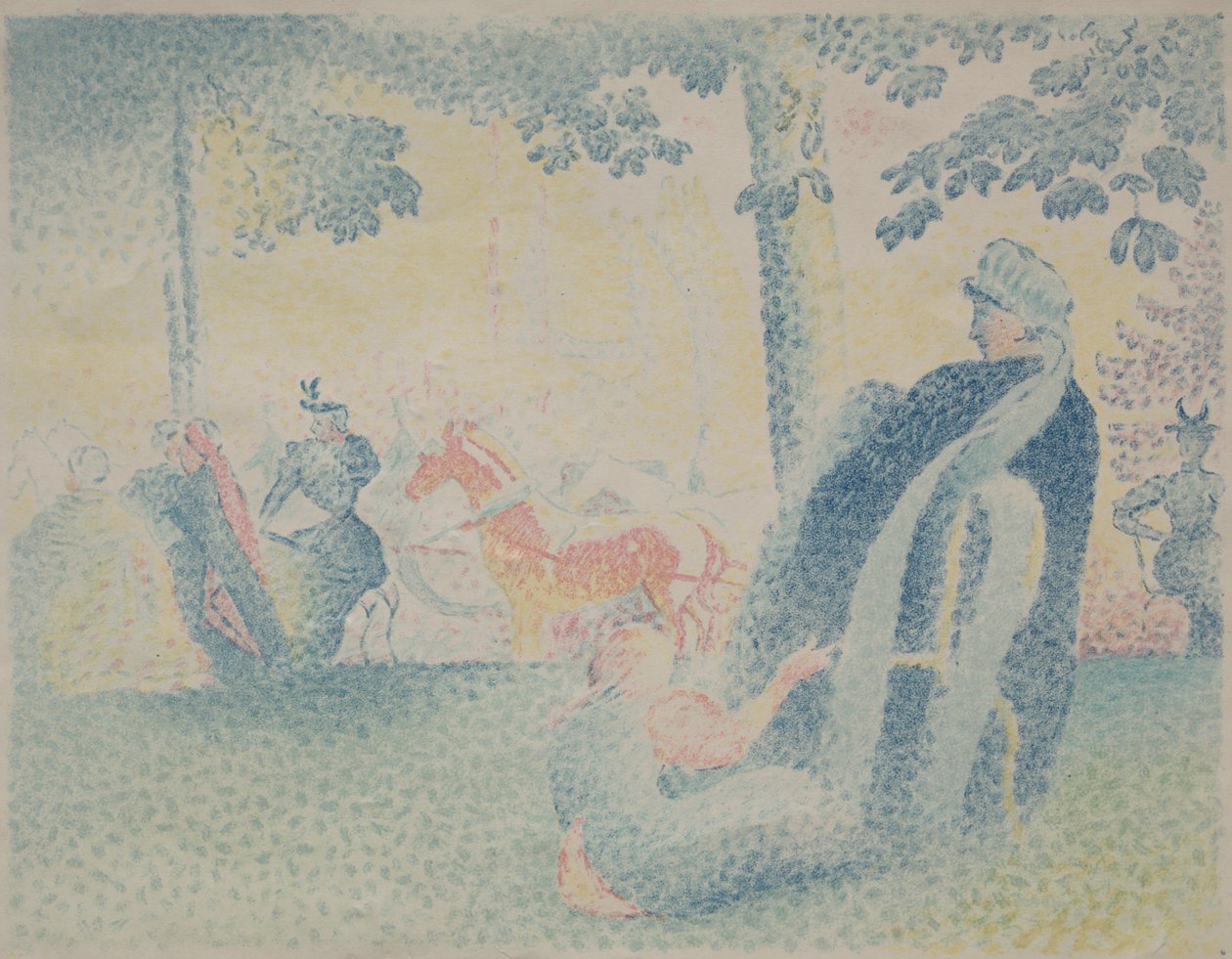 W parku. autorstwa Henri Edmond Cross