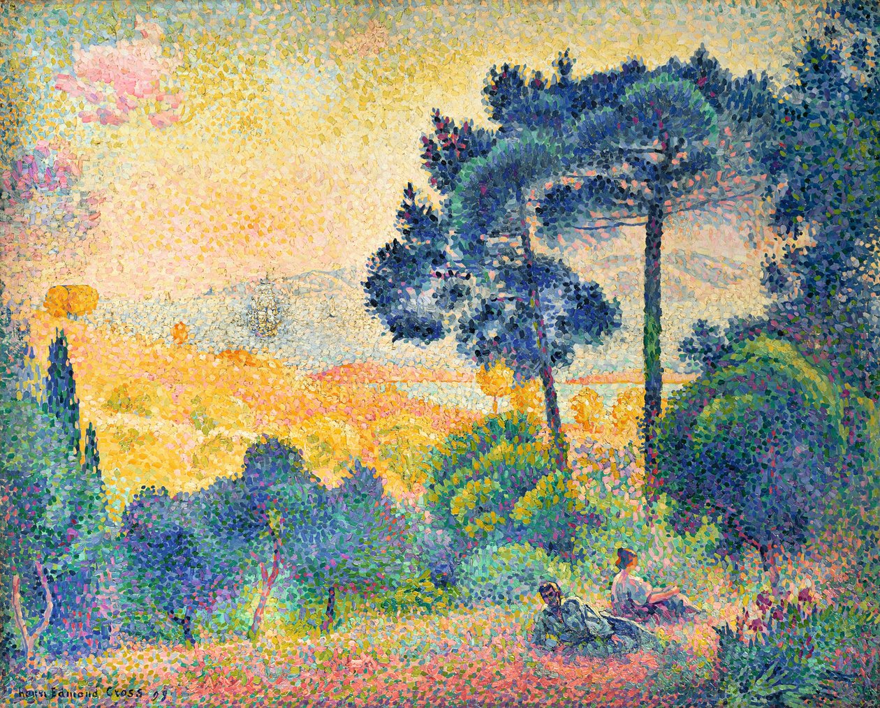 Krajobraz Prowansji, 1898. autorstwa Henri Edmond Cross