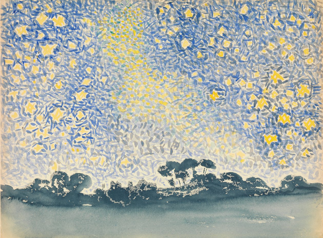 Pejzaż z gwiazdami, ca. 1905-1908. autorstwa Henri Edmond Cross
