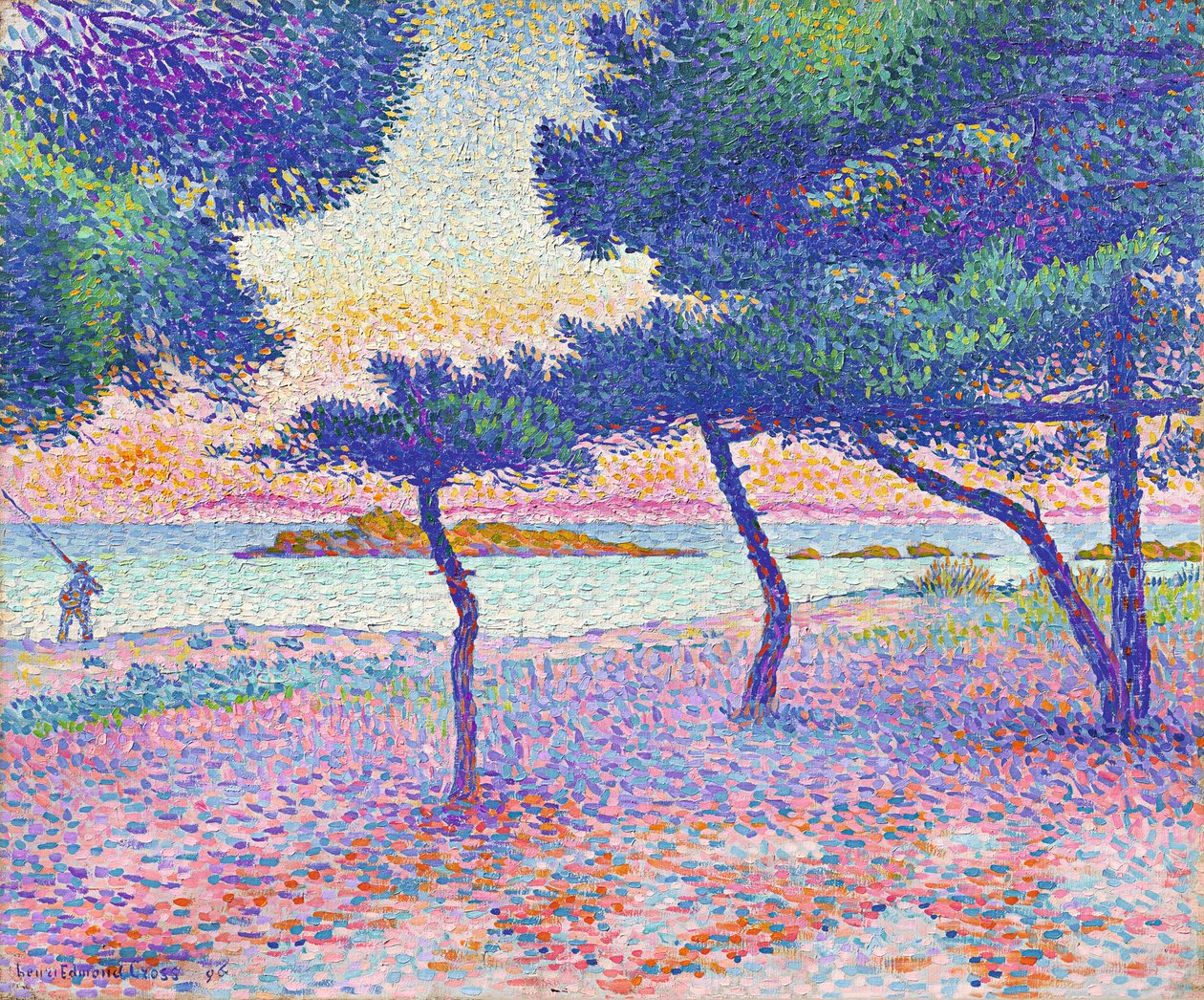 Plaża w Saint-Clair, 1896. autorstwa Henri Edmond Cross