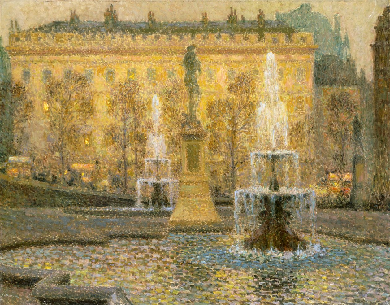 Trafalgar Square, Londyn autorstwa Henri Eugene Augustin Le Sidaner