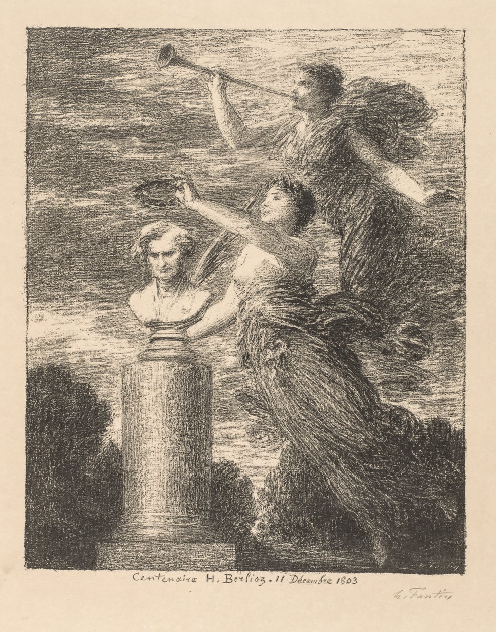 Stulecie Hectora Berlioza autorstwa Ignace Henri Jean Fantin Latour