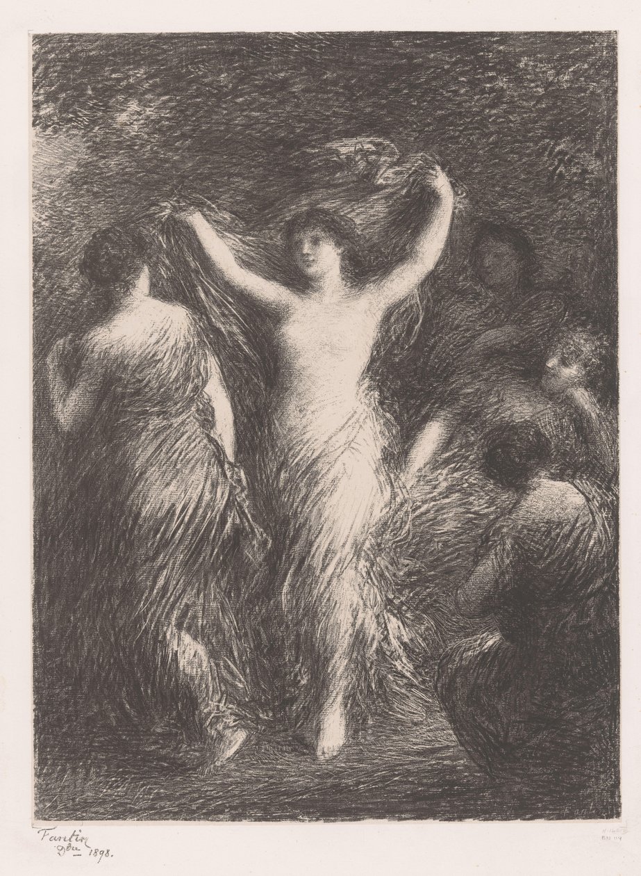 Taniec i oglądanie kobiet tańce autorstwa Ignace Henri Jean Fantin Latour
