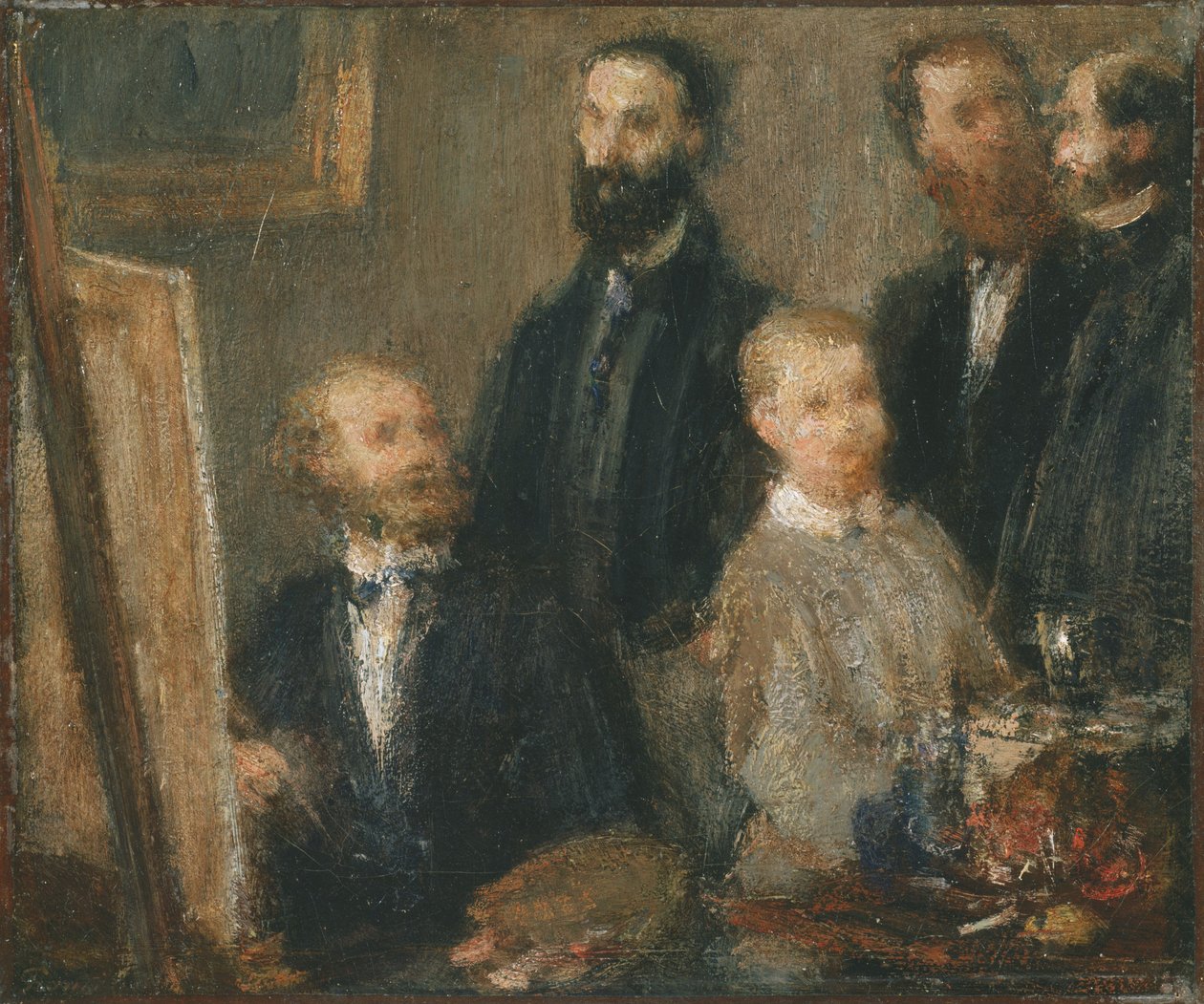 Manet w swoim studio autorstwa Henri Fantin Latour