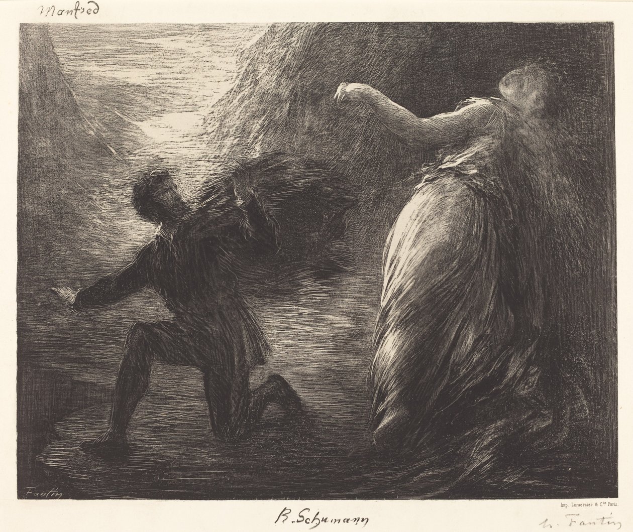 Manfred i Astarte (1. płyta) autorstwa Ignace Henri Jean Fantin Latour