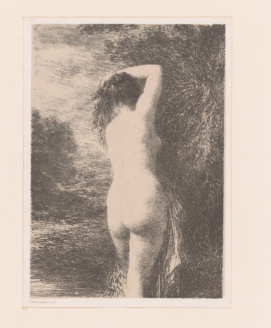 stojący kąpiący się Debiut Baigneuse autorstwa Ignace Henri Jean Fantin Latour