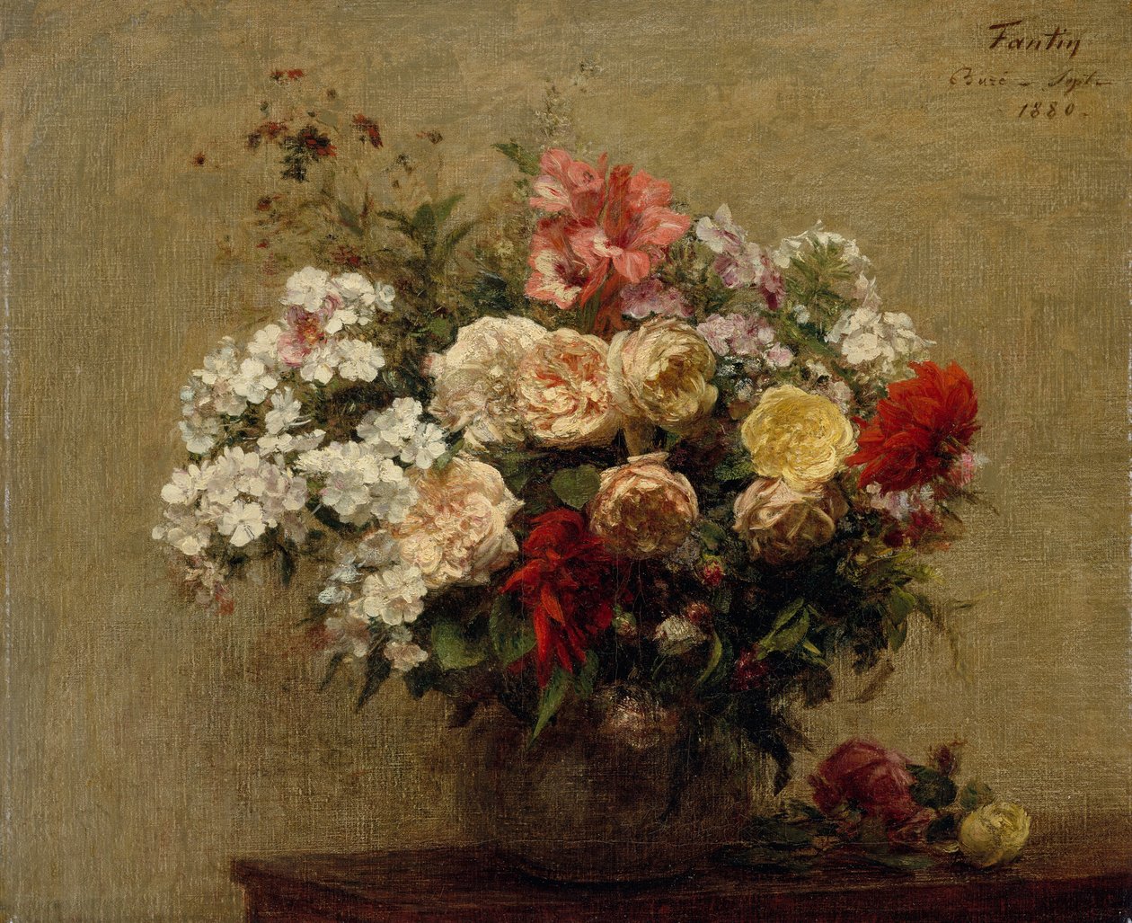 Kwiaty letnie, 1880. autorstwa Ignace Henri Jean Fantin Latour