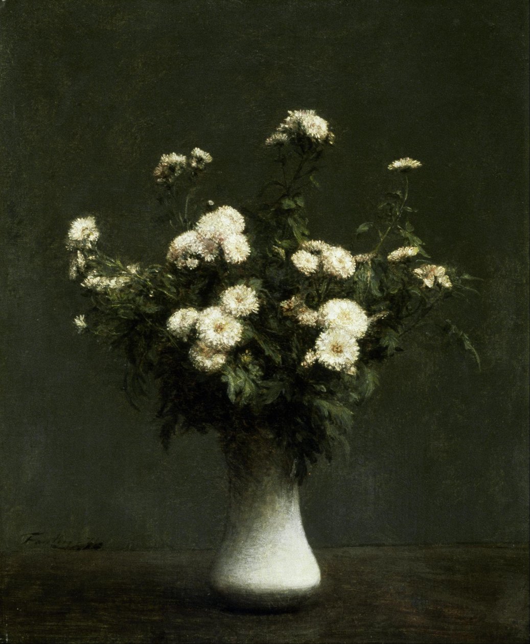 Wazon z chryzantemami autorstwa Henri Fantin Latour