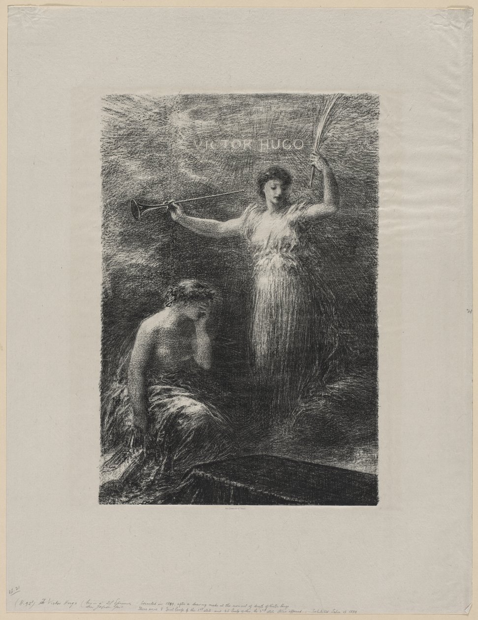 Do Victora Hugo autorstwa Ignace Henri Jean Fantin Latour