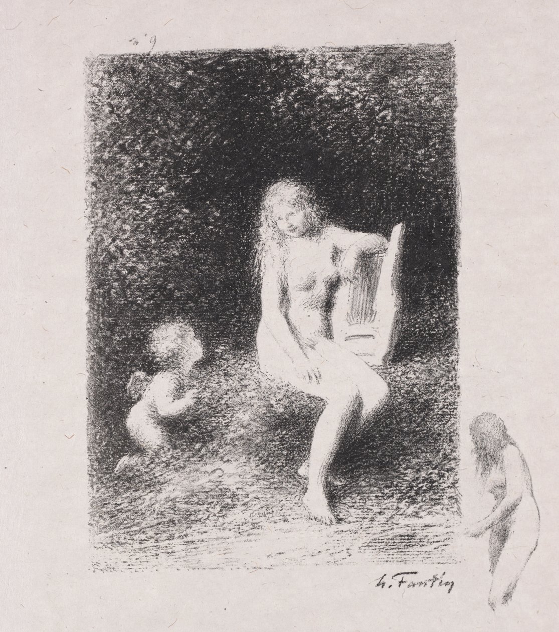 XXI autorstwa Ignace Henri Jean Fantin Latour
