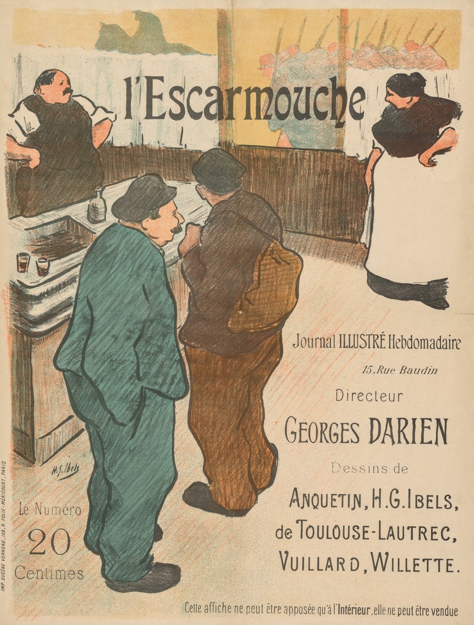 Ilustracja do LEscarmouche. autorstwa Henri Gabriel Ibels