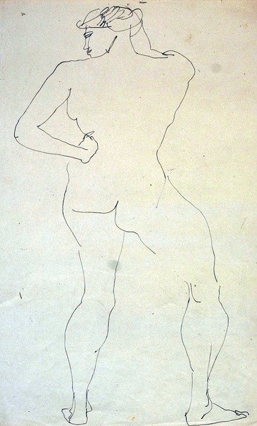 Akt kobiecy z tyłu autorstwa Henri Gaudier Brzeska