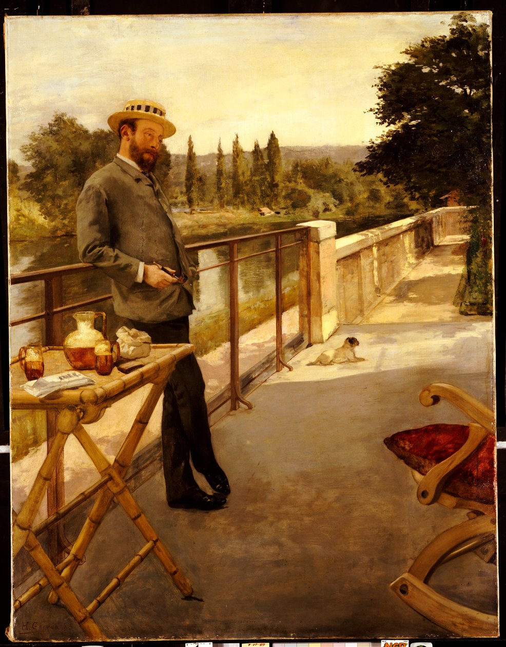 Elegancki mężczyzna na tarasie, 1885 autorstwa Henri Gervex