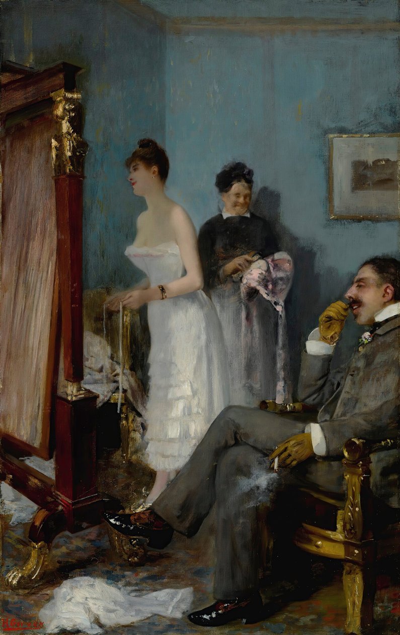 Nana, początek lat 80. XIX wieku. autorstwa Henri Gervex
