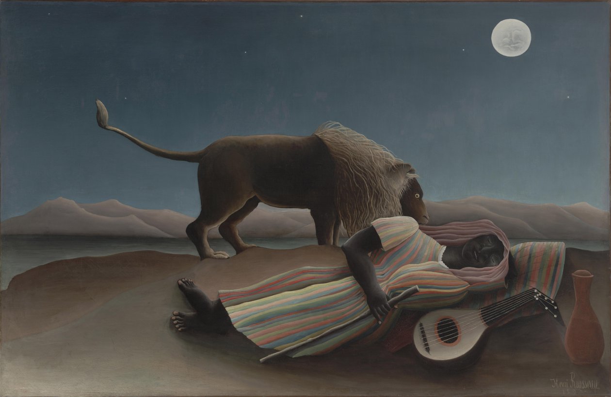 Śpiąca Cyganka autorstwa Henri J.F. Rousseau