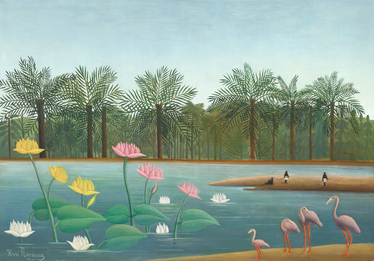 Flamingi autorstwa Henri J.F. (1844 1910) Rousseau
