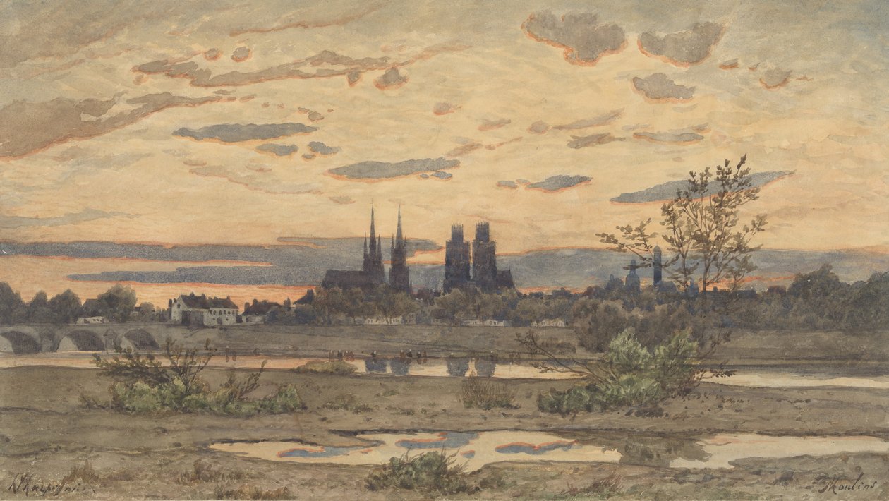 Widok Moulins, ca. 1850-60. autorstwa Henri Joseph Harpignies