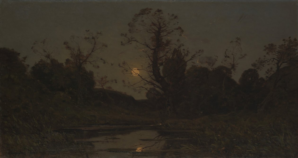 Wschód Księżyca, 1885. autorstwa Henri Joseph Harpignies