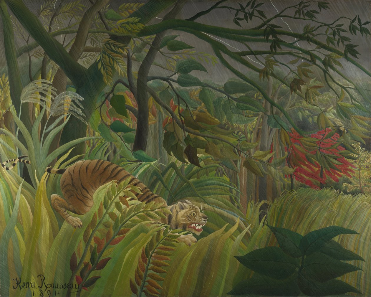 Zaskoczony!, 1891 autorstwa Henri Julien Félix Rousseau