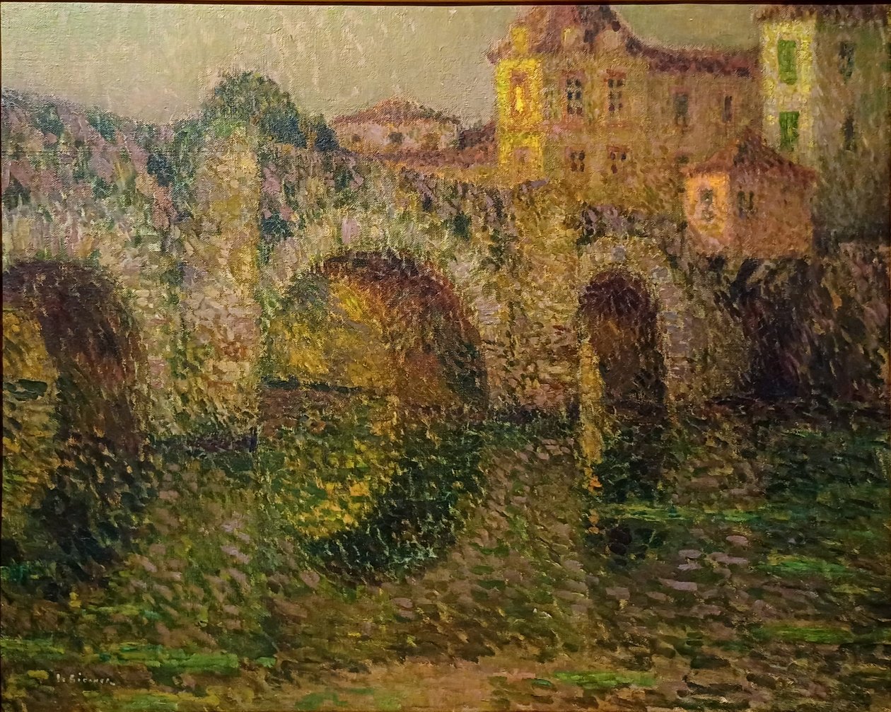 Most w Clisson o zmierzchu autorstwa Henri Le Sidaner