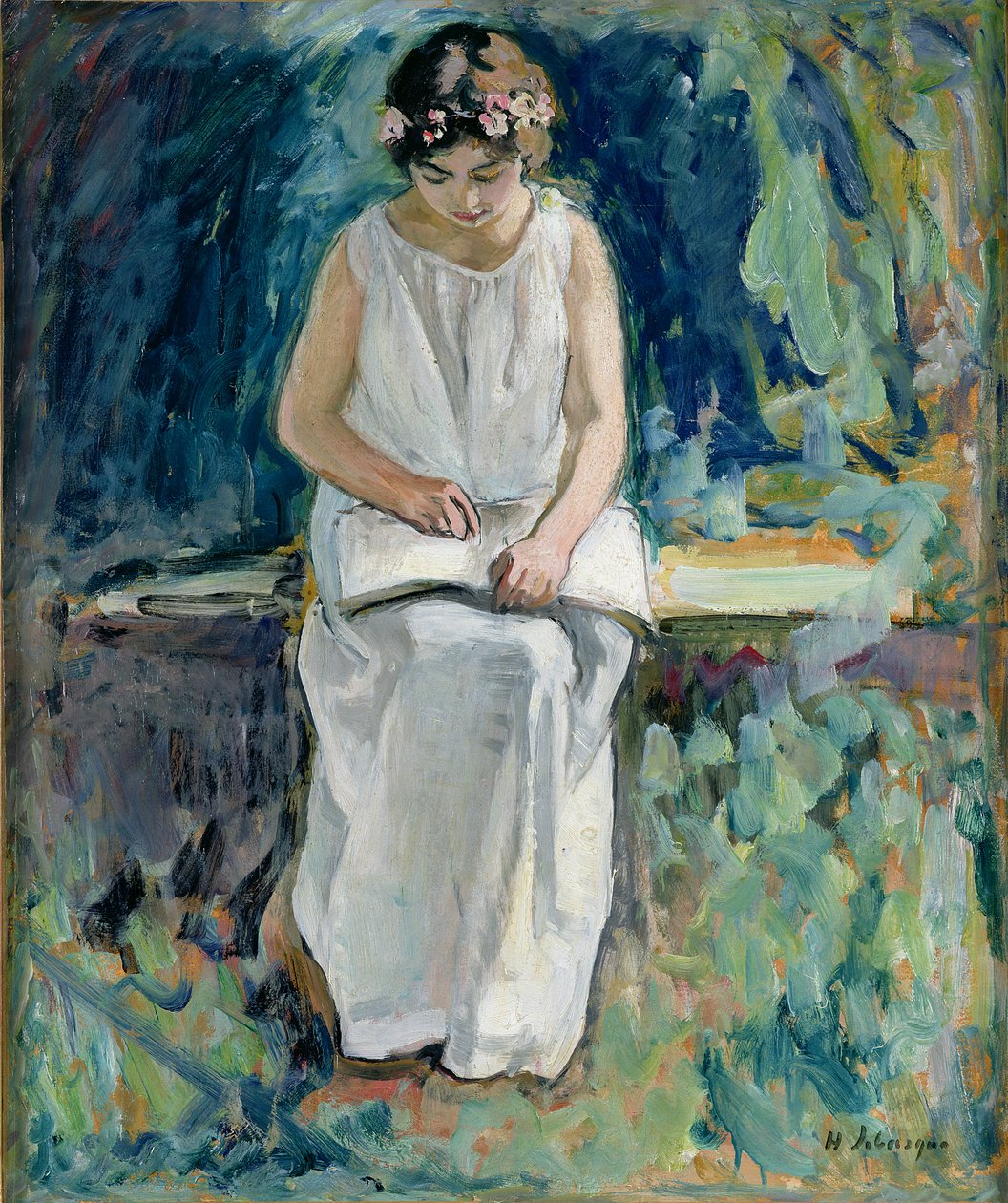 Dziewczyna czytająca autorstwa Henri Lebasque
